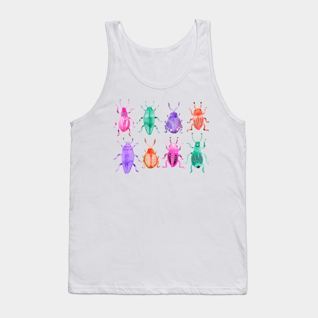 Watercolor Beetles Tank Top by LauraKatMax